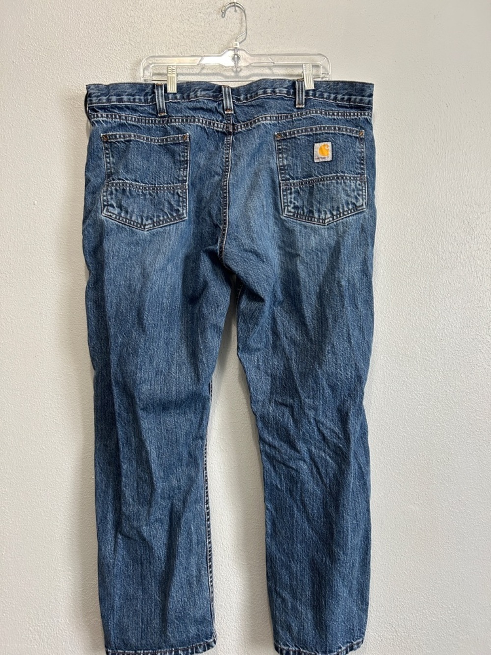 Carhartt Men's Relaxed Fit Blue Denim Jeans Size 42/30 - Picture 2 of 6